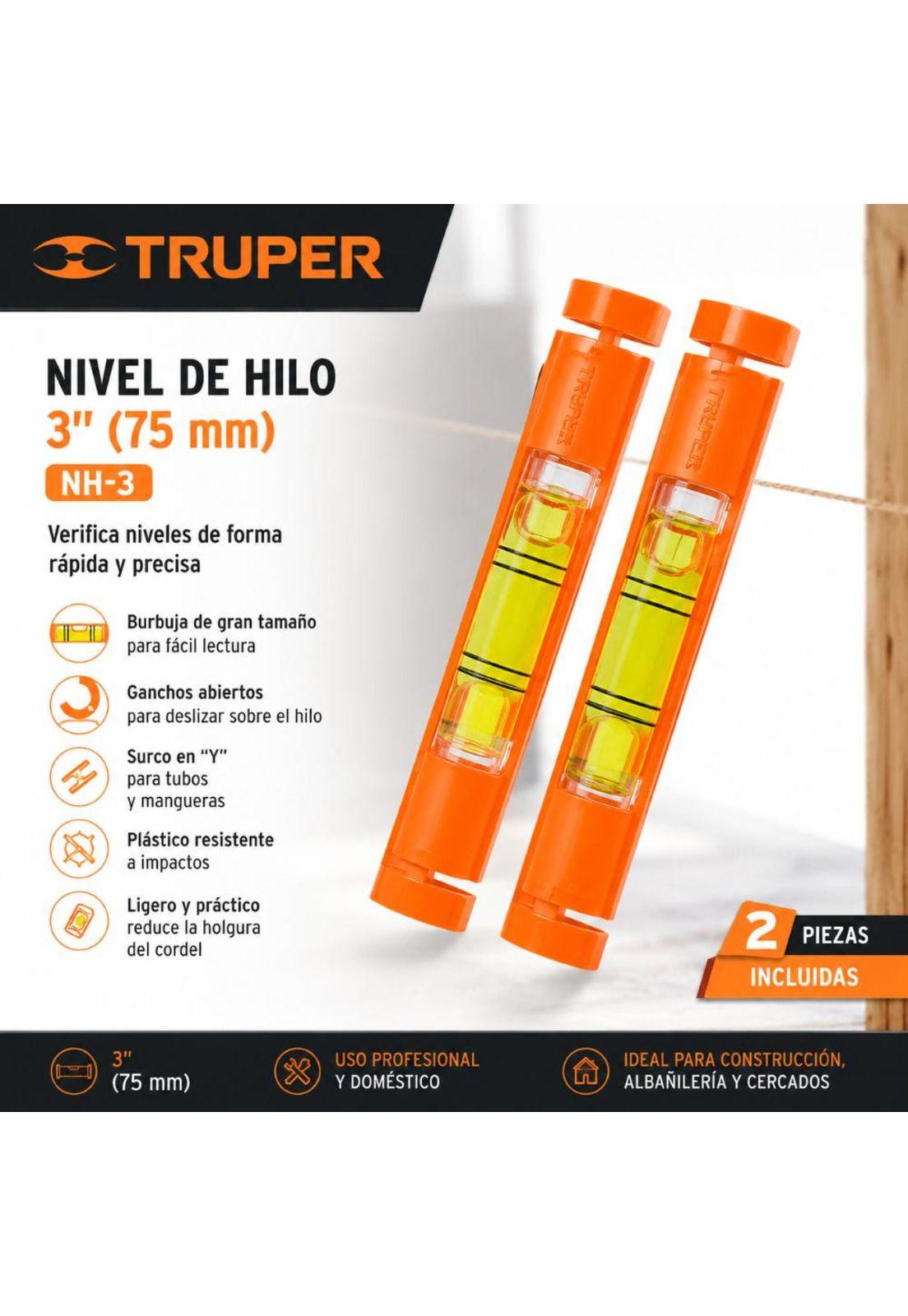 Nivel De Hilo De 3 75mm 2und Truper Nh-3-3