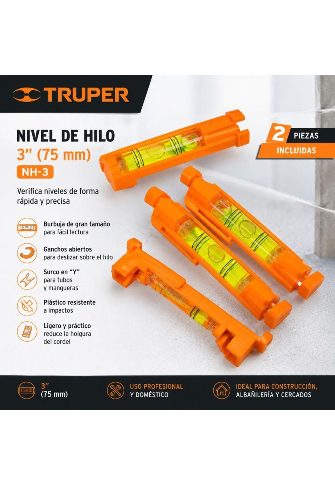Nivel De Hilo De 3 75mm 2und Truper Nh-3-4