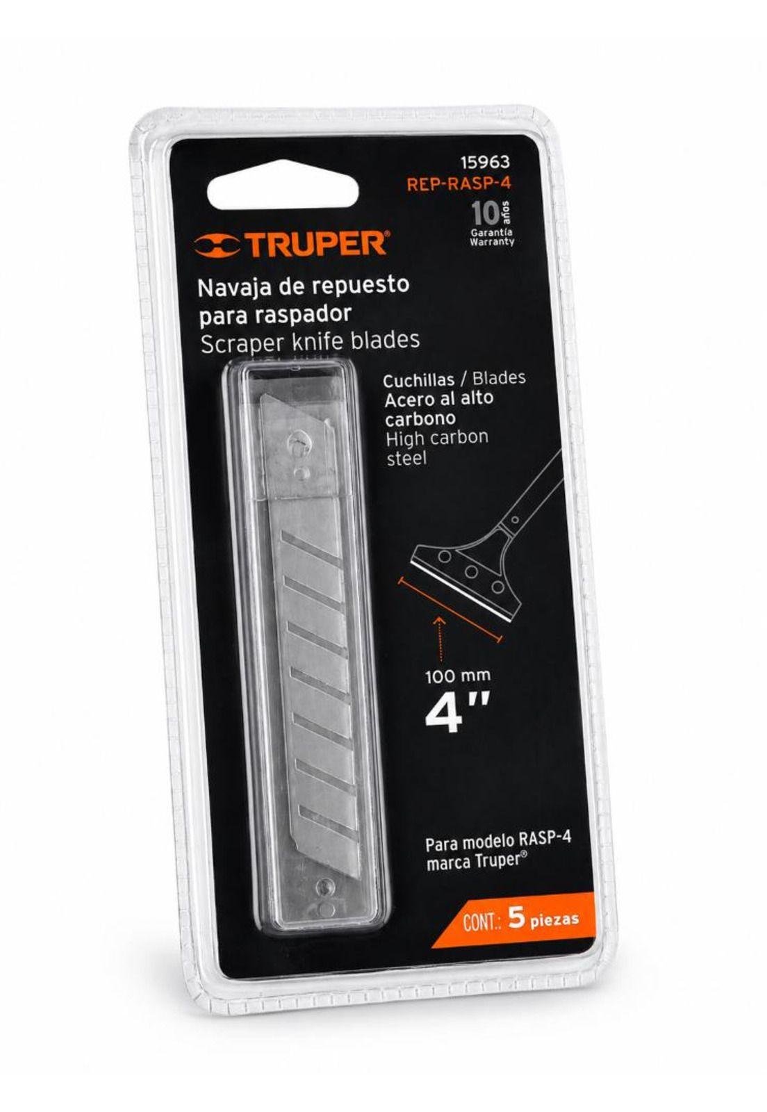 Cuchillas Repuesto Para Raspador Truper REP-RASP-4 5 Pzas-0