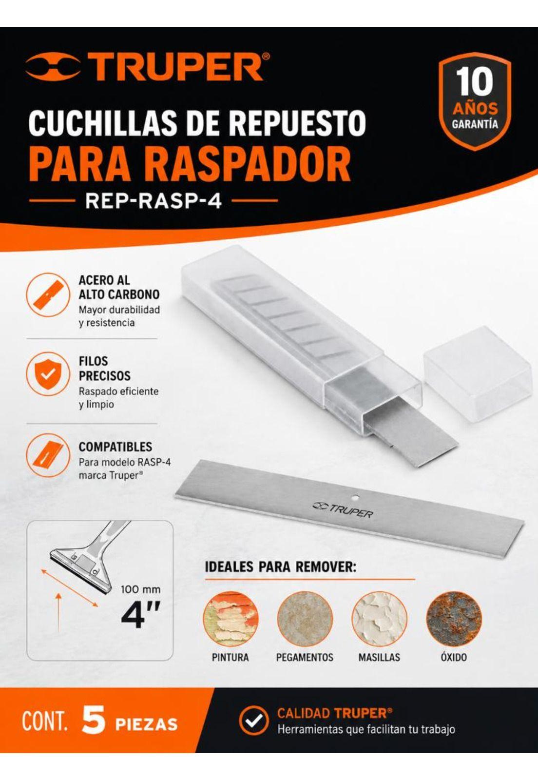 Cuchillas Repuesto Para Raspador Truper REP-RASP-4 5 Pzas-3