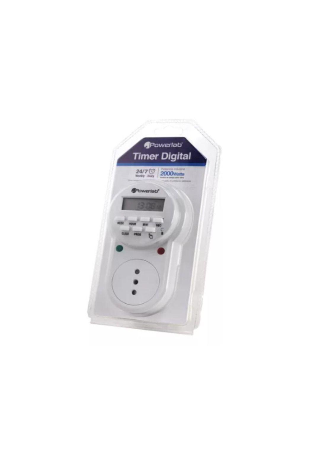 Timer Digital Temporizador Semanal 24/7 Powerlab - 9235-4