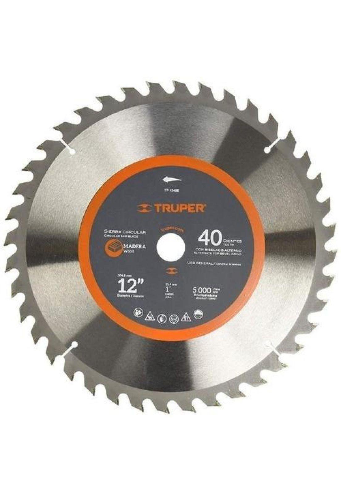 Sierra Circular Truper P/madera 12 X 40 Dts. Profesional-0