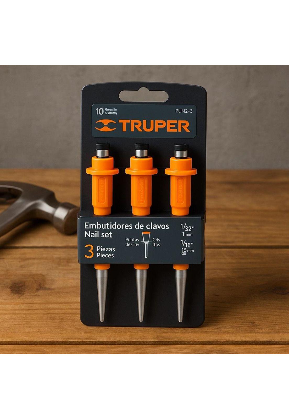 Juego De 3 Embutidores Botadores De Clavos Truper Punz-3-2