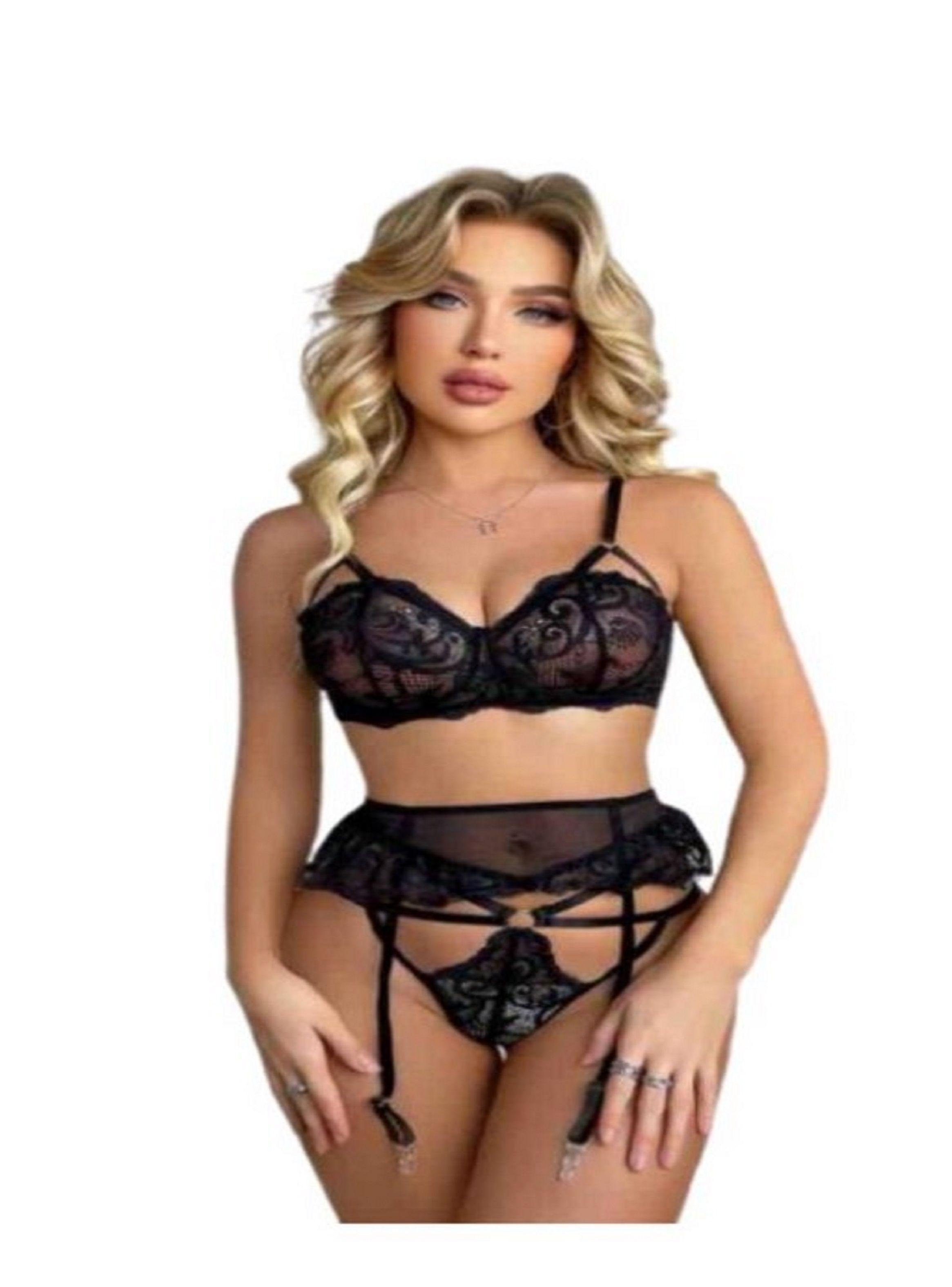 Conjunto Lencería Sexy De Ropa Interior De Encaje Erótico-0