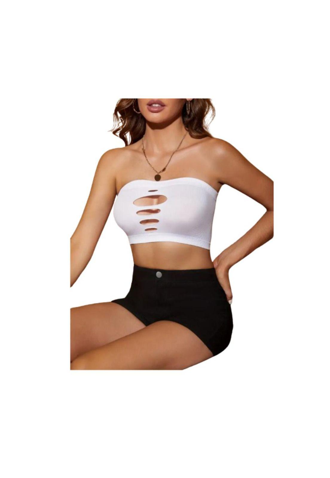 Crop Tops Sujetador con abertura Sexy 2023-1