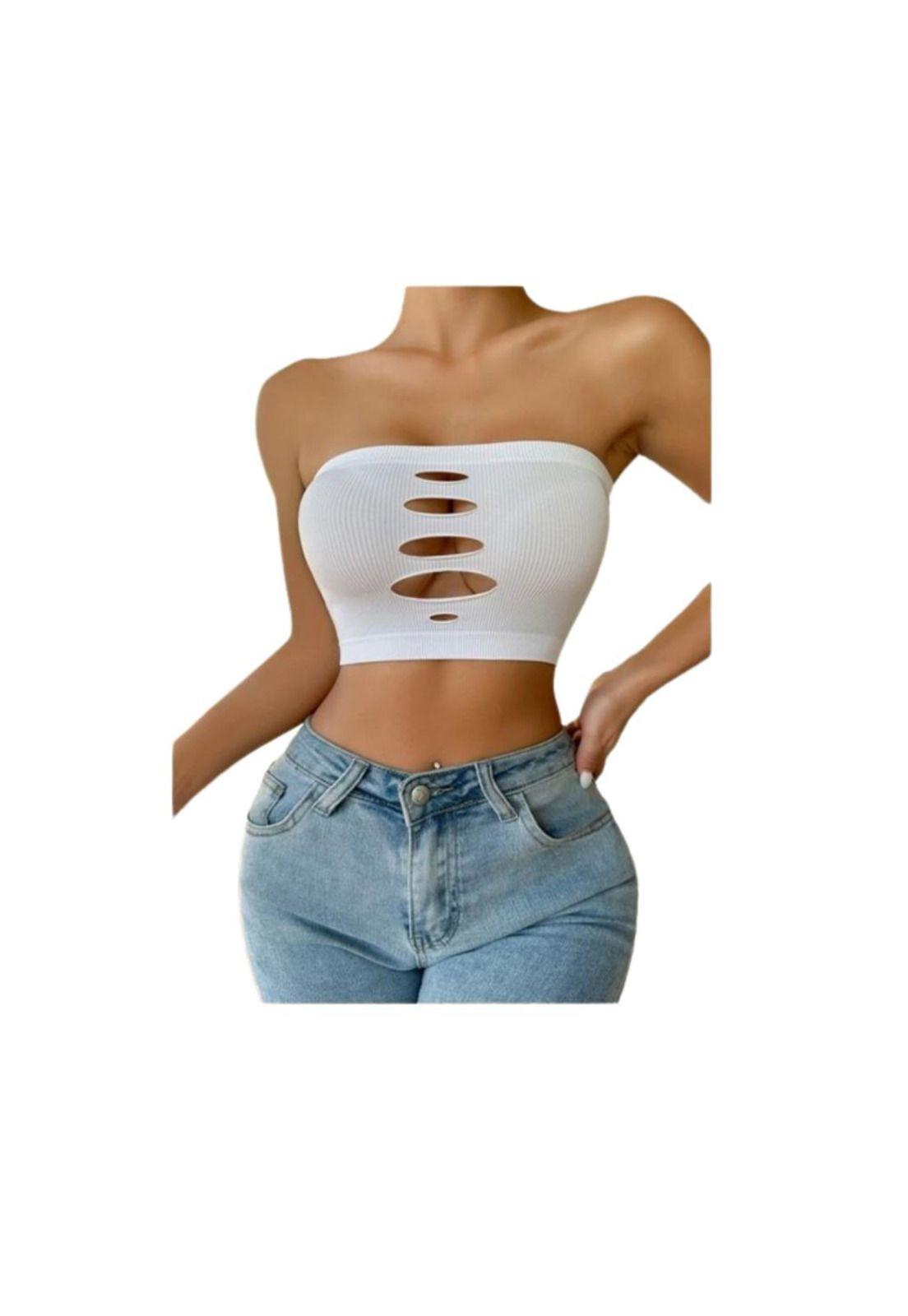Crop Tops Sujetador con abertura Sexy 2023-2