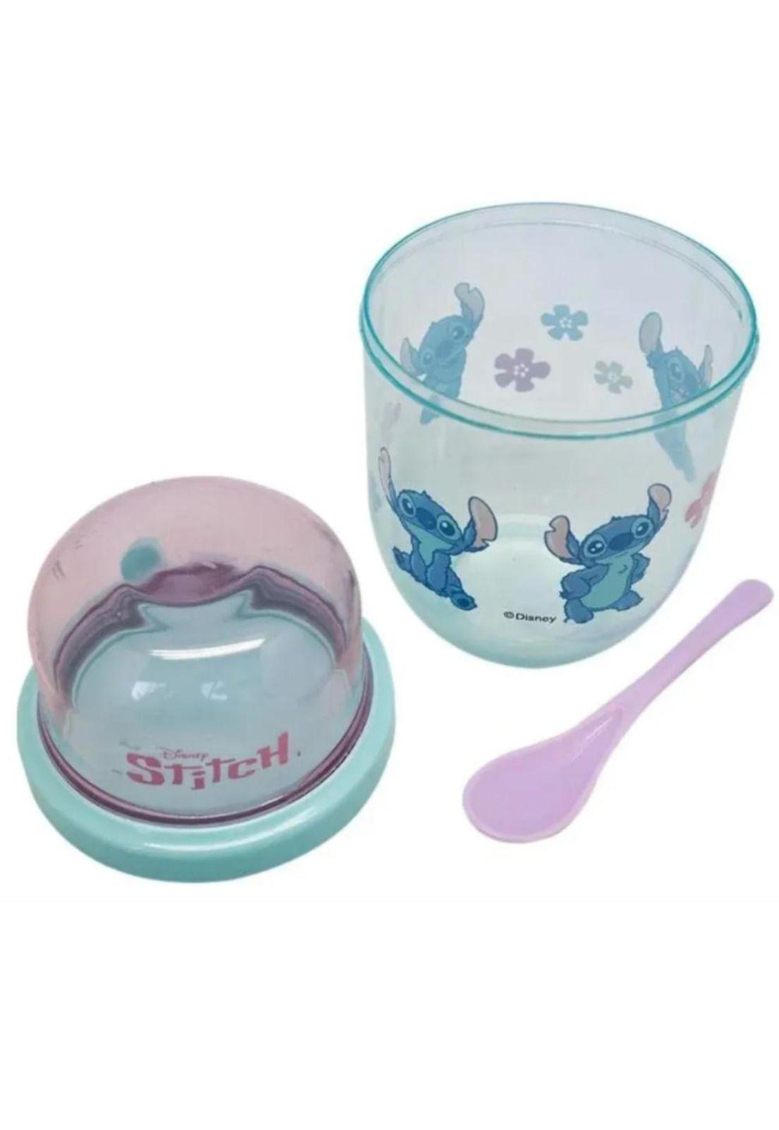 Vaso Yogurt Infantil Disney Stitch 450ml con Cuchara-2