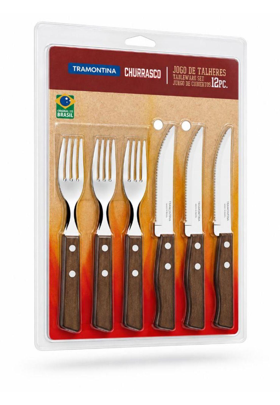 Pack Cubiertos Asado Tramontina 12 Piezas Tradicional-0