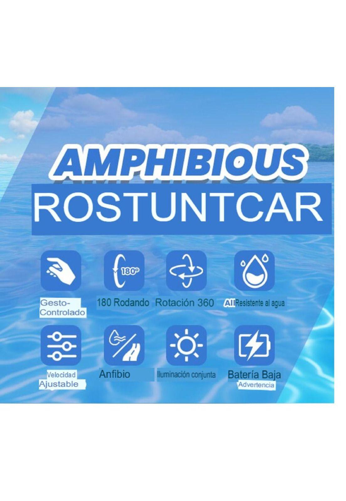 Auto Coche a Control Remoto Anfibio y Tierra Todoterreno LED-7