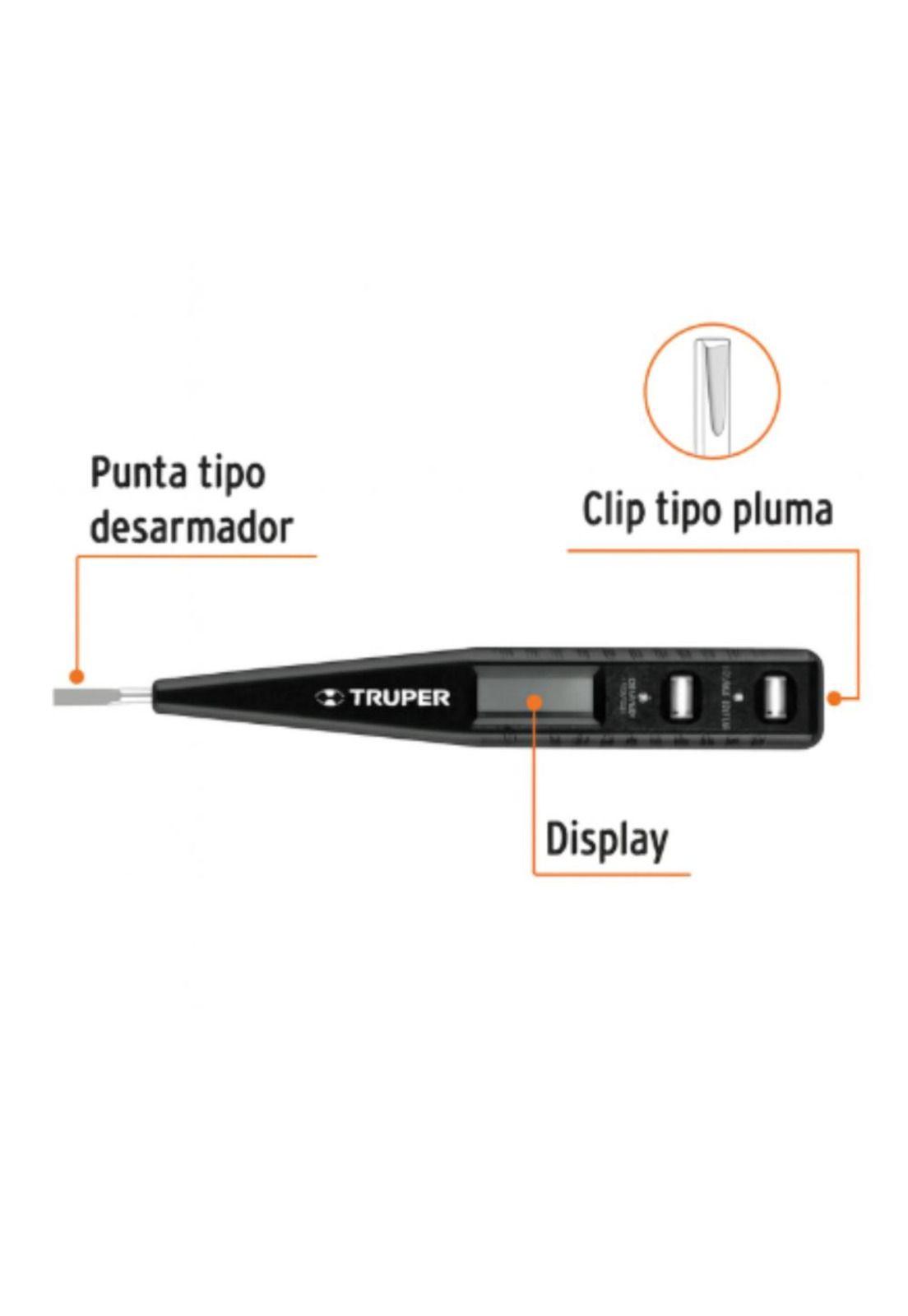 Probador Digital De Corriente Punta Plana Provo-1 Truper-3