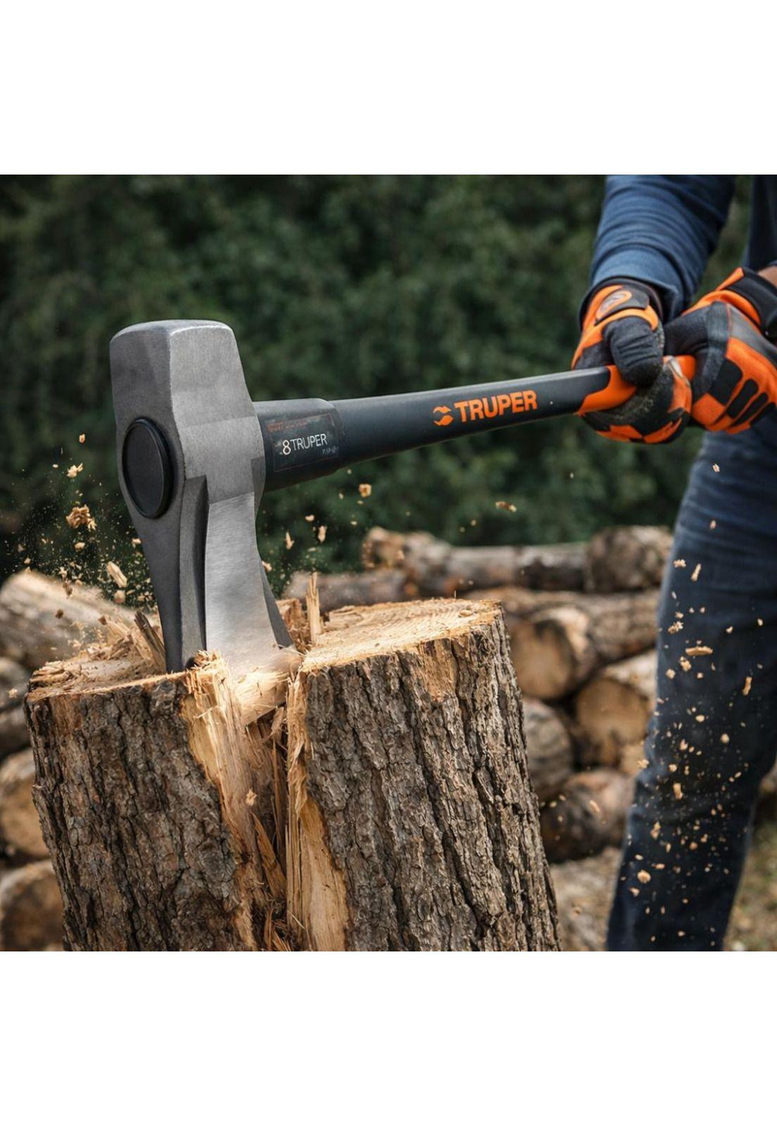 Hacha Para Partir Madera 8 Lbs Truper Tjr-8fx-5