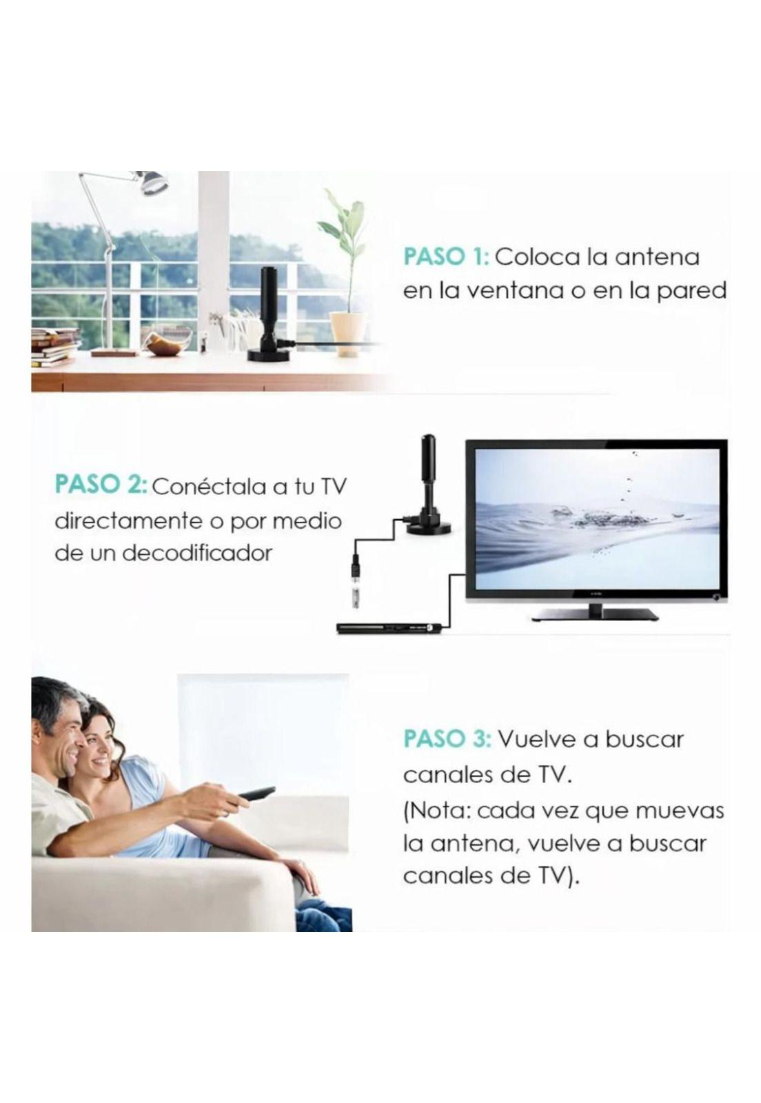 Pack X2 Antena Para Tv Abierta Antena Hdtv Antenas De Tv Hd-9