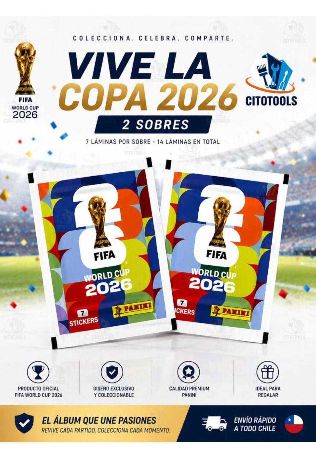 Pack Álbum Panini Tapa Blanda  2026 + 2 Sobres  Oficiales-5