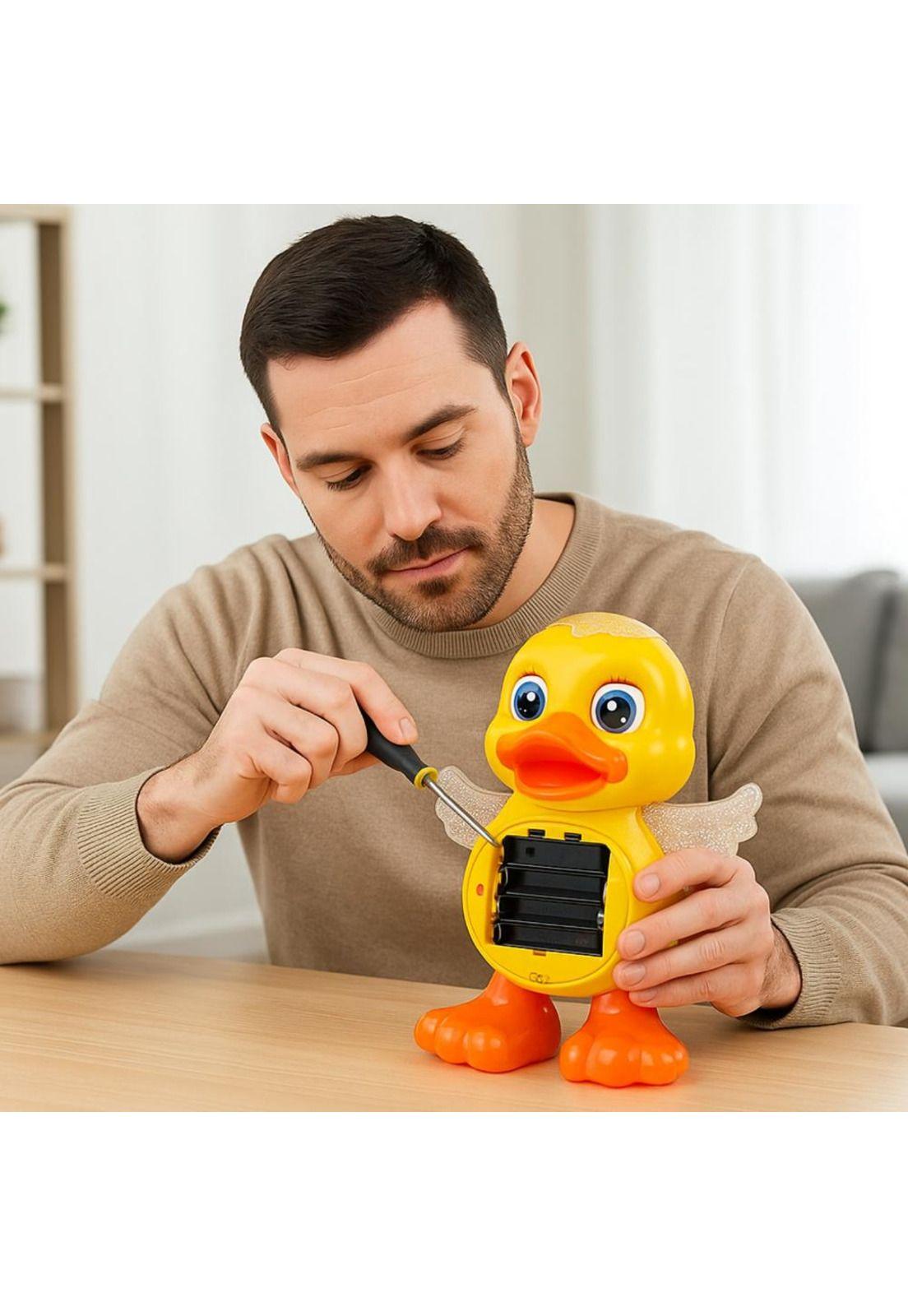 Pato Bailarín con Luces LED y Música Juguete Interactivo-5