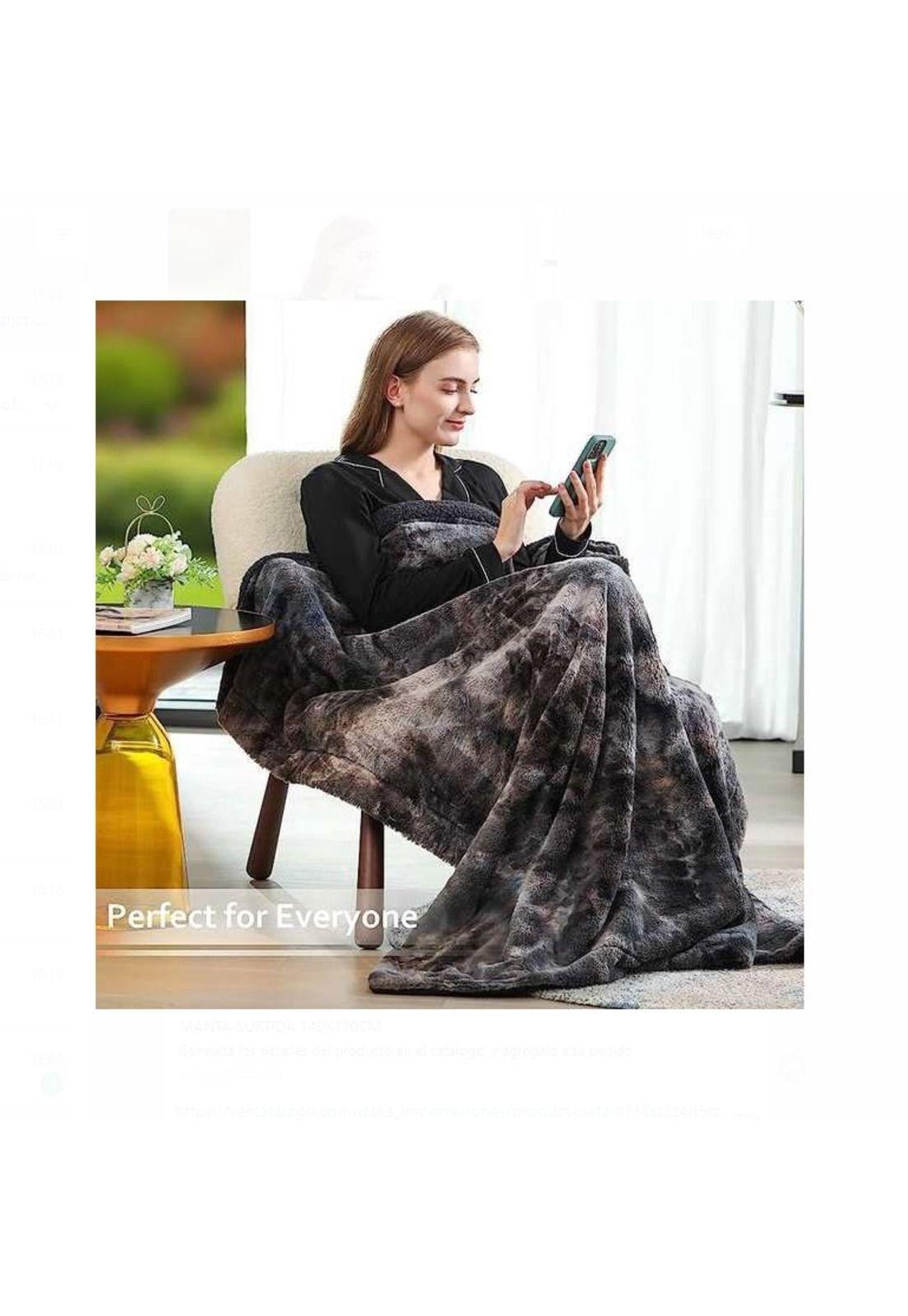 Manta Frazada Chiporro Sherpa Extra Suave 110*120cm Sofá-Sillón-Cuna-Cama-0