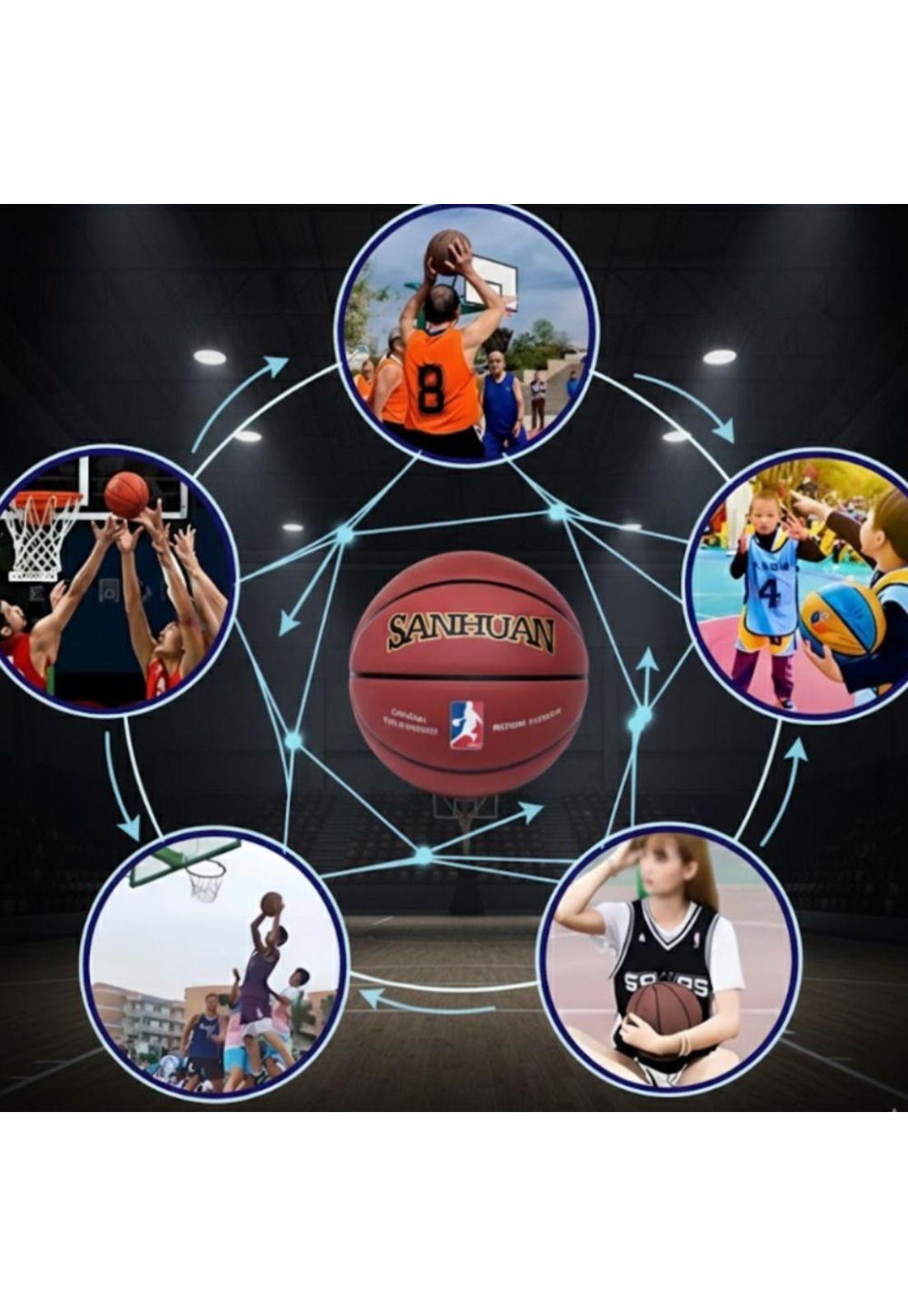 Balón de Baloncesto Profesional N°7 Sanhuan Indoor Outdoor-6