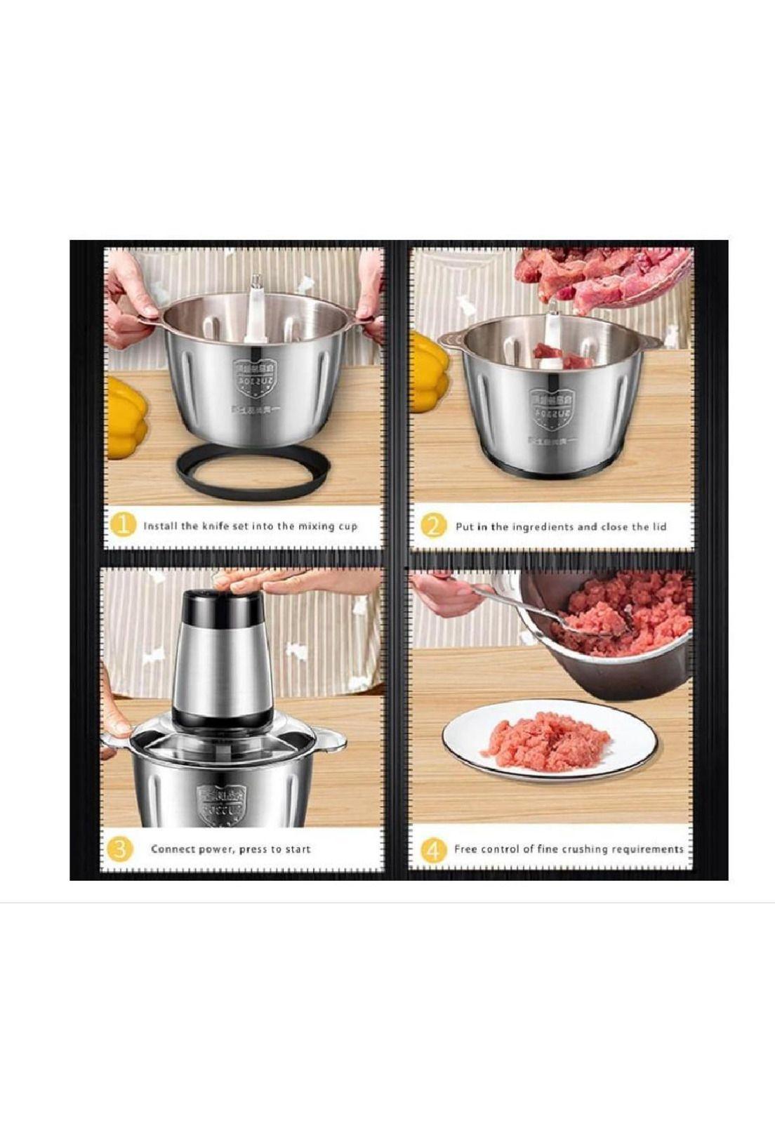 Triturador picador de Alimentos Acero Inox 3litros-4