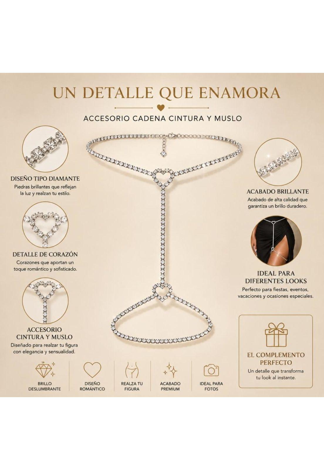 Cadena / Accesorio / Liguero Para Pierna Diamante-6