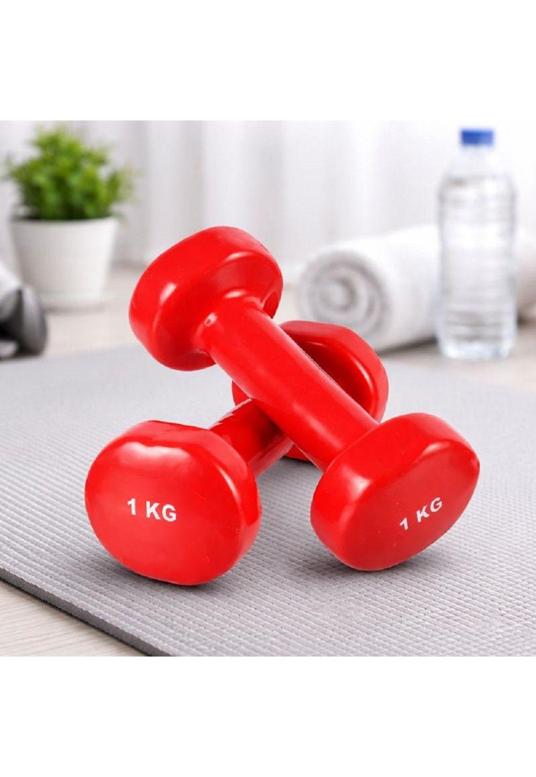 Mancuernas De Vinilo 1 Kg Par 2 Unidades Fitness-3