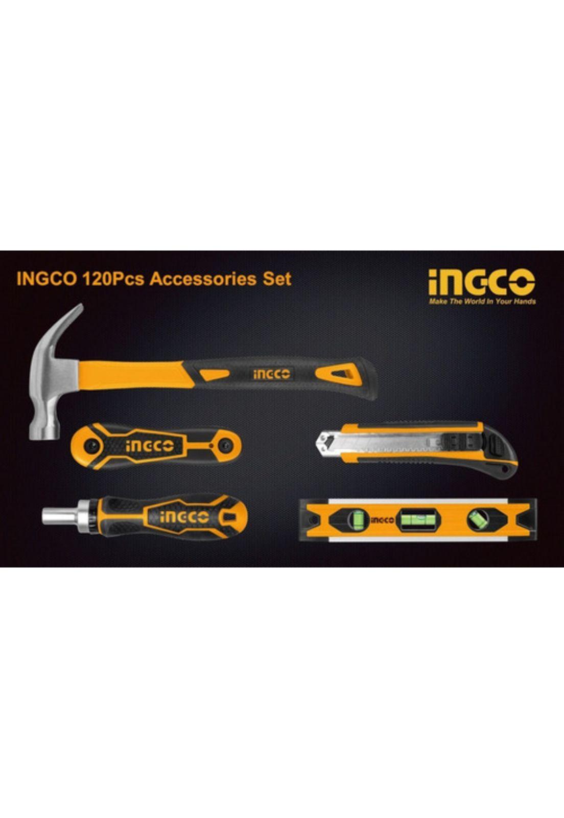 Set De Accesorios Combinadas 120 Piezas Ingco Hktac011201-1