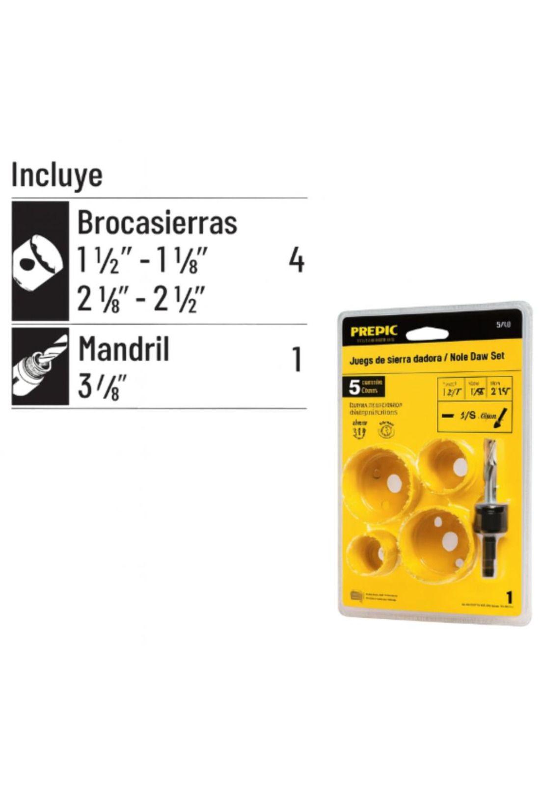 Sierra Copa 5 Piezas Para Instalar Cerraduras Pretul Kit-5p-2