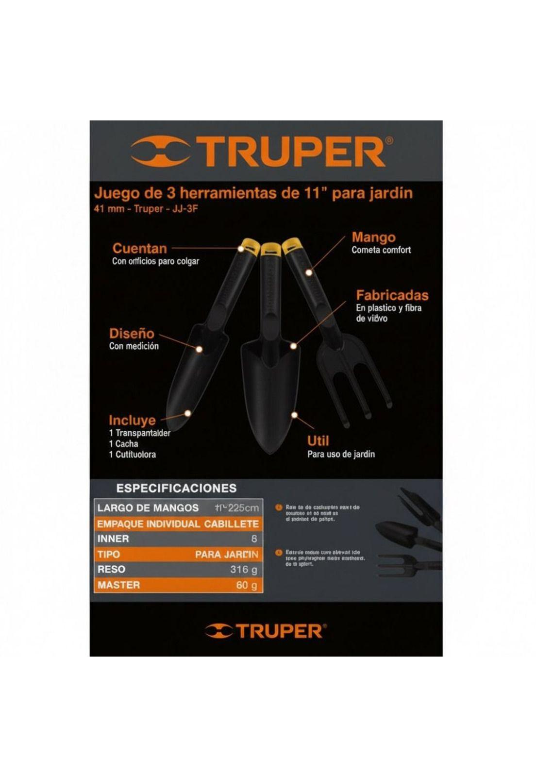 Juego De 3 Herramientas De 11 Para Jardín, Pretul-3