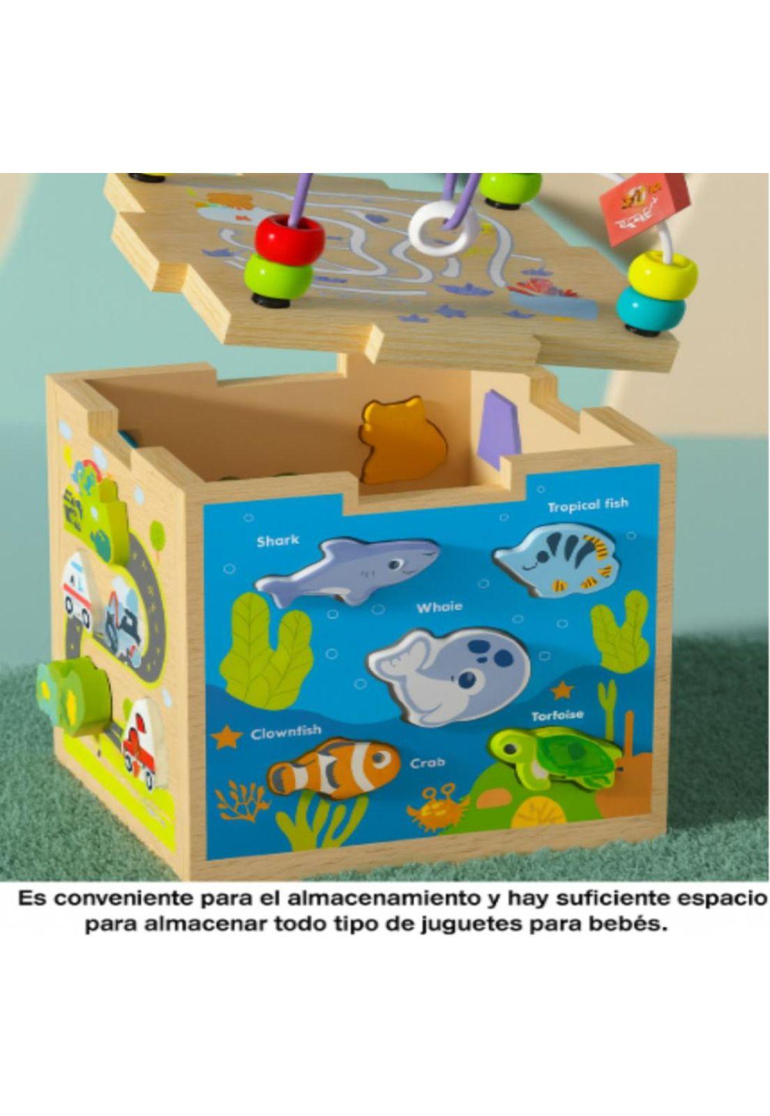 Cubo Interactivo Montessori 7 en 1 con Figuras y Laberinto-5