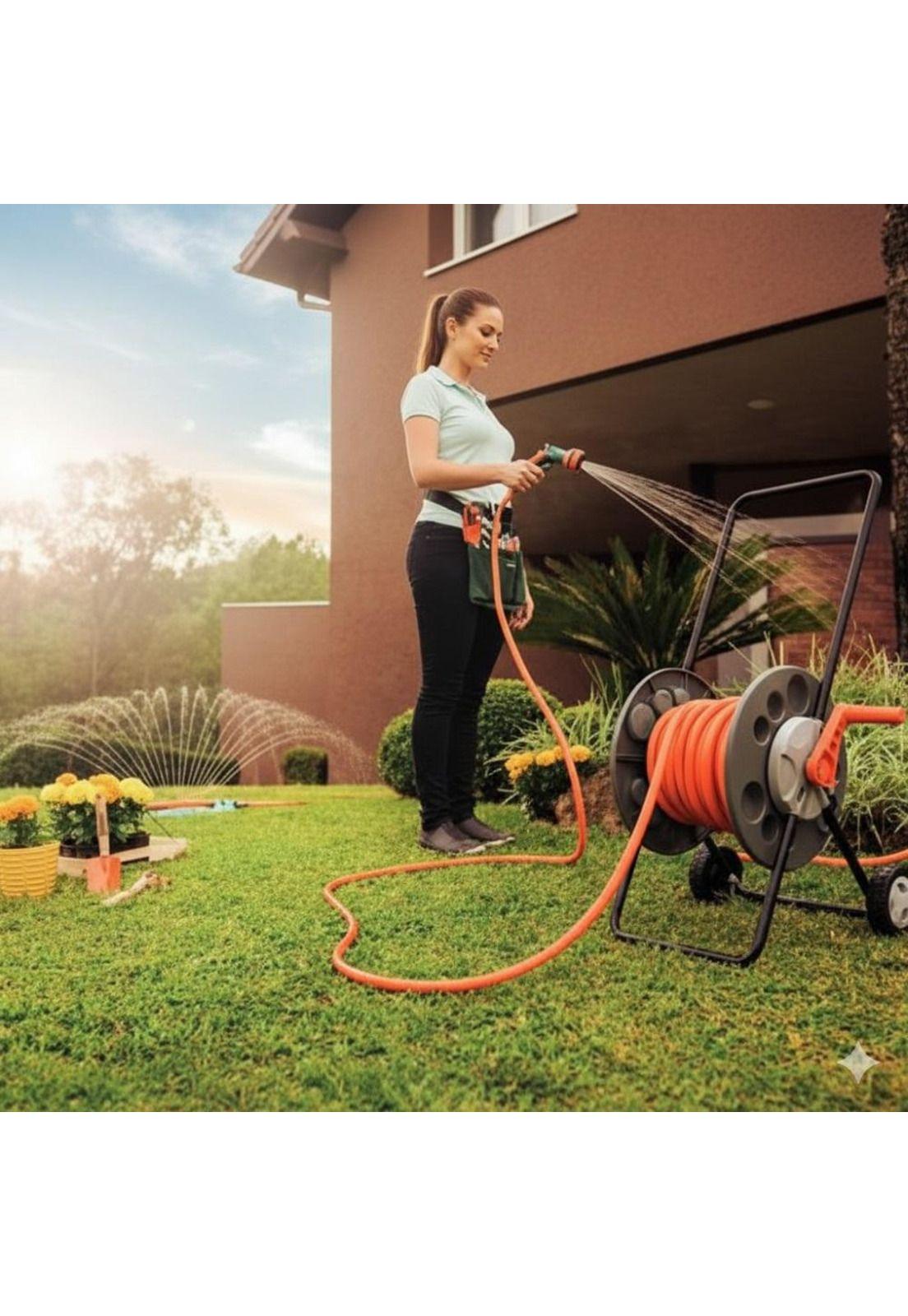 Enrollador De Manguera Con Ruedas Tramontina-2