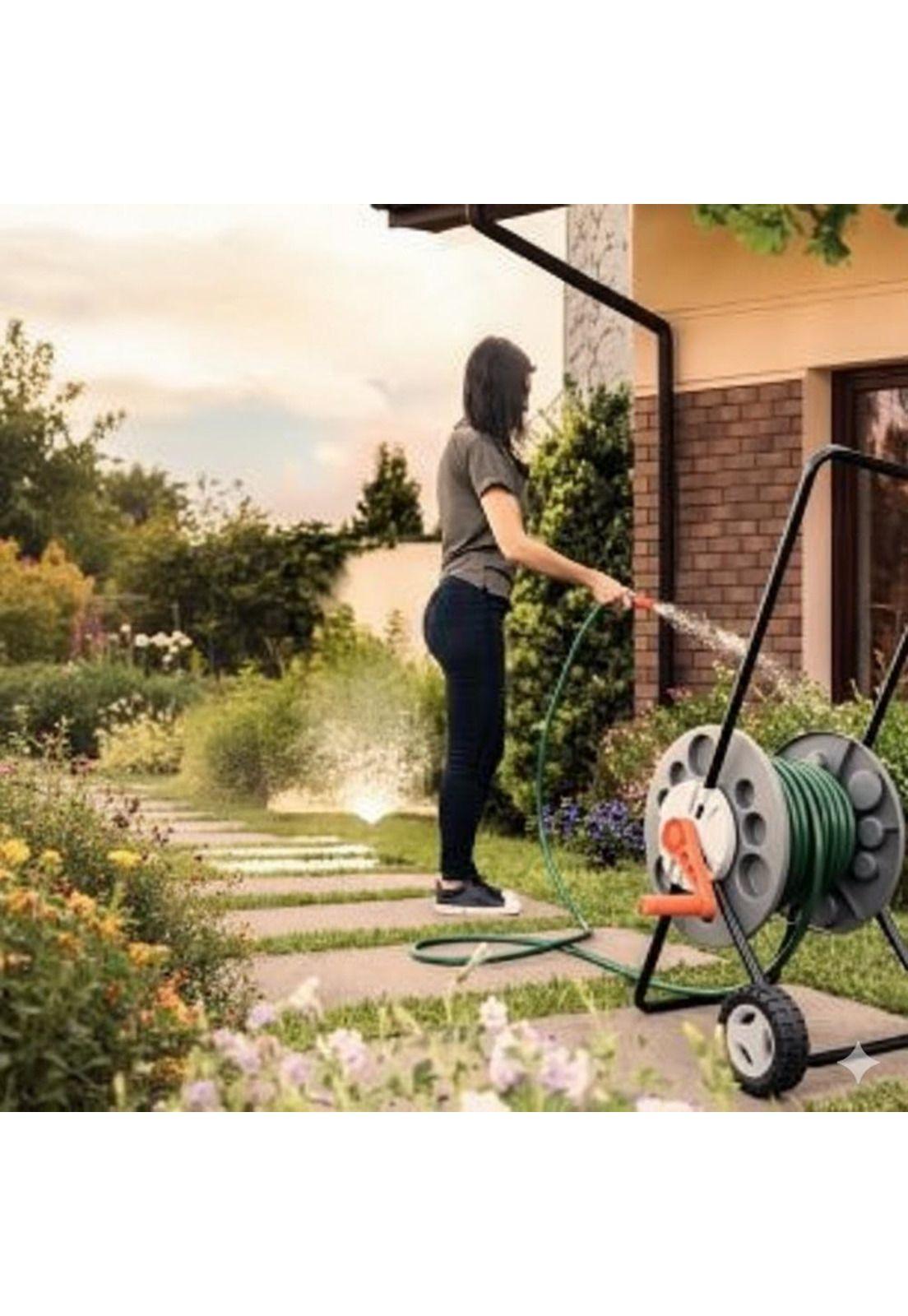 Enrollador De Manguera Con Ruedas Tramontina-4