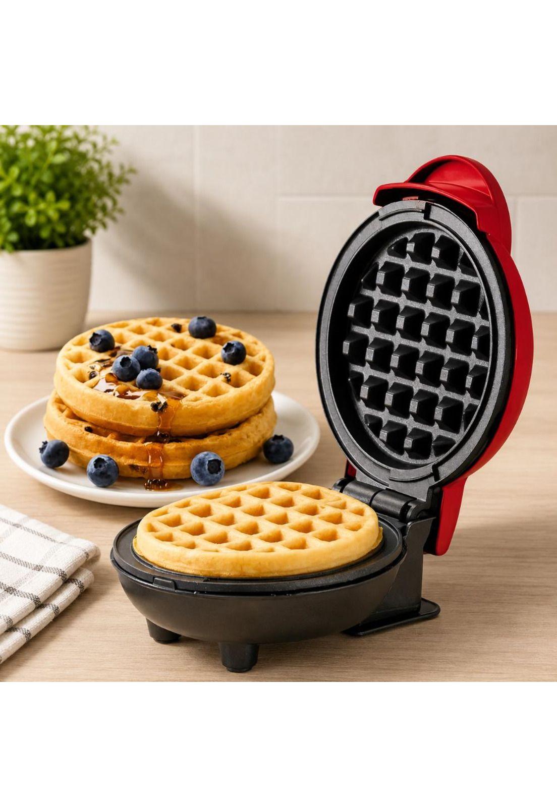 Waflera Eléctrica Compacta 350W Antiadherente con Luz Cocina-5