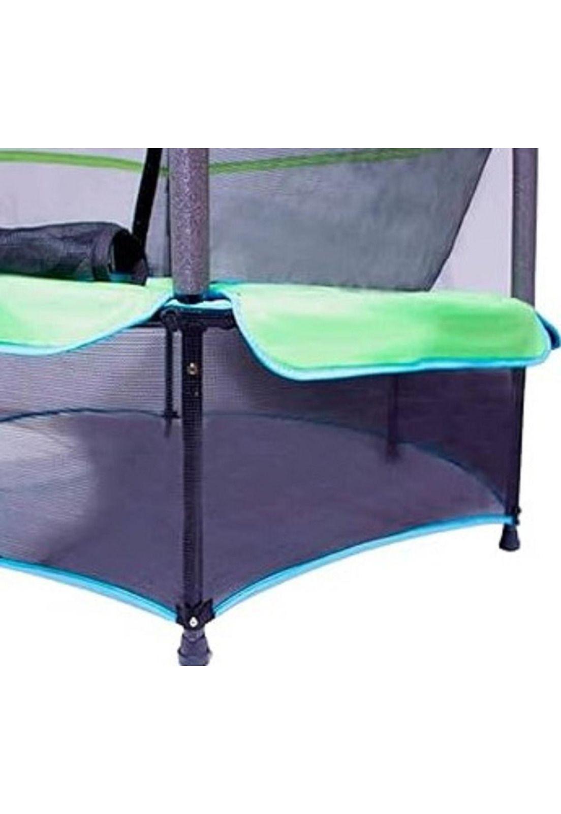 Cama Elástica 1.4m Niños Malla Protectora Verde-2
