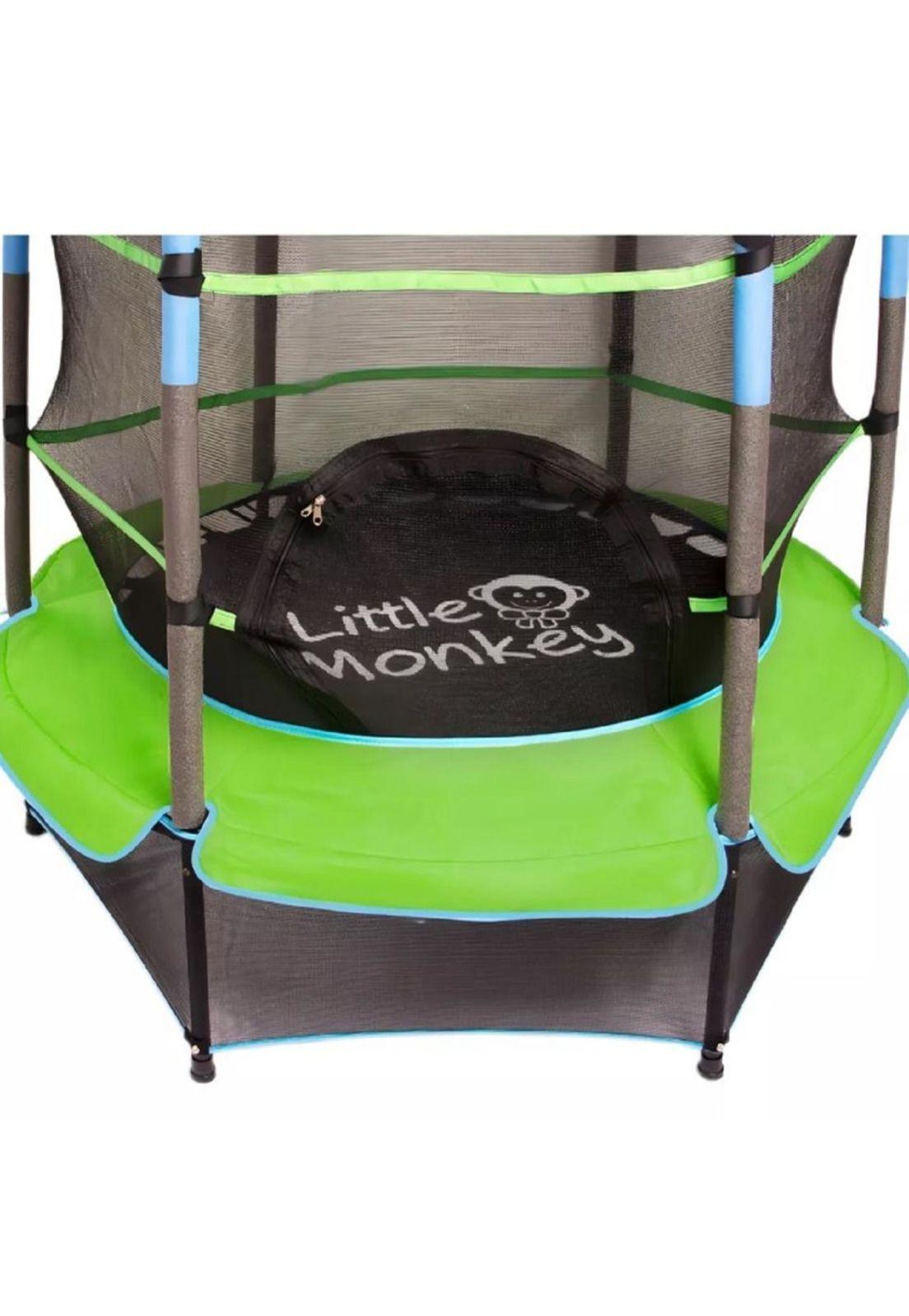 Cama Elástica 1.4m Niños Malla Protectora Verde-4