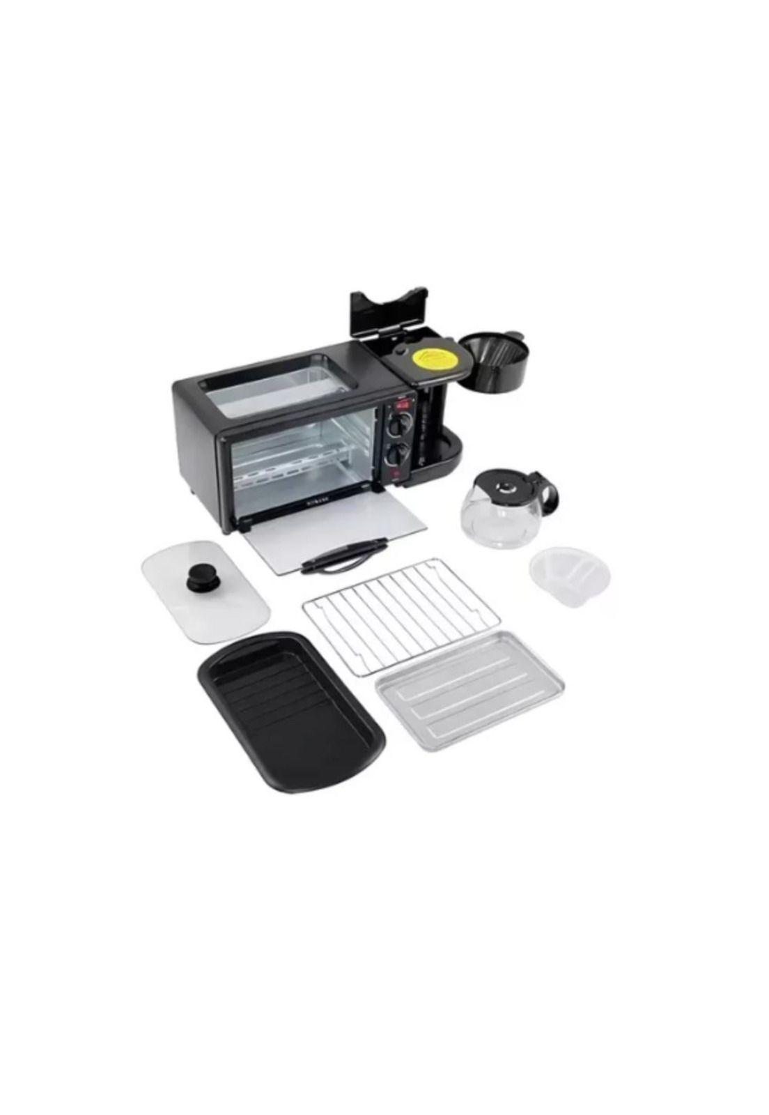 Máquina Para Hacer Desayuno 3 En 1 Horno Cafetera Sarten-5