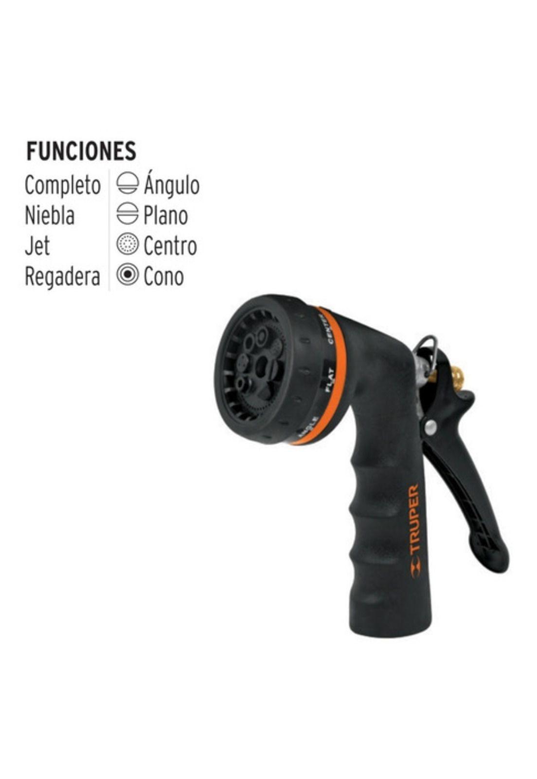 Pístola Para Riego De Metal Con Recubrimiento Truper 8funcio-3