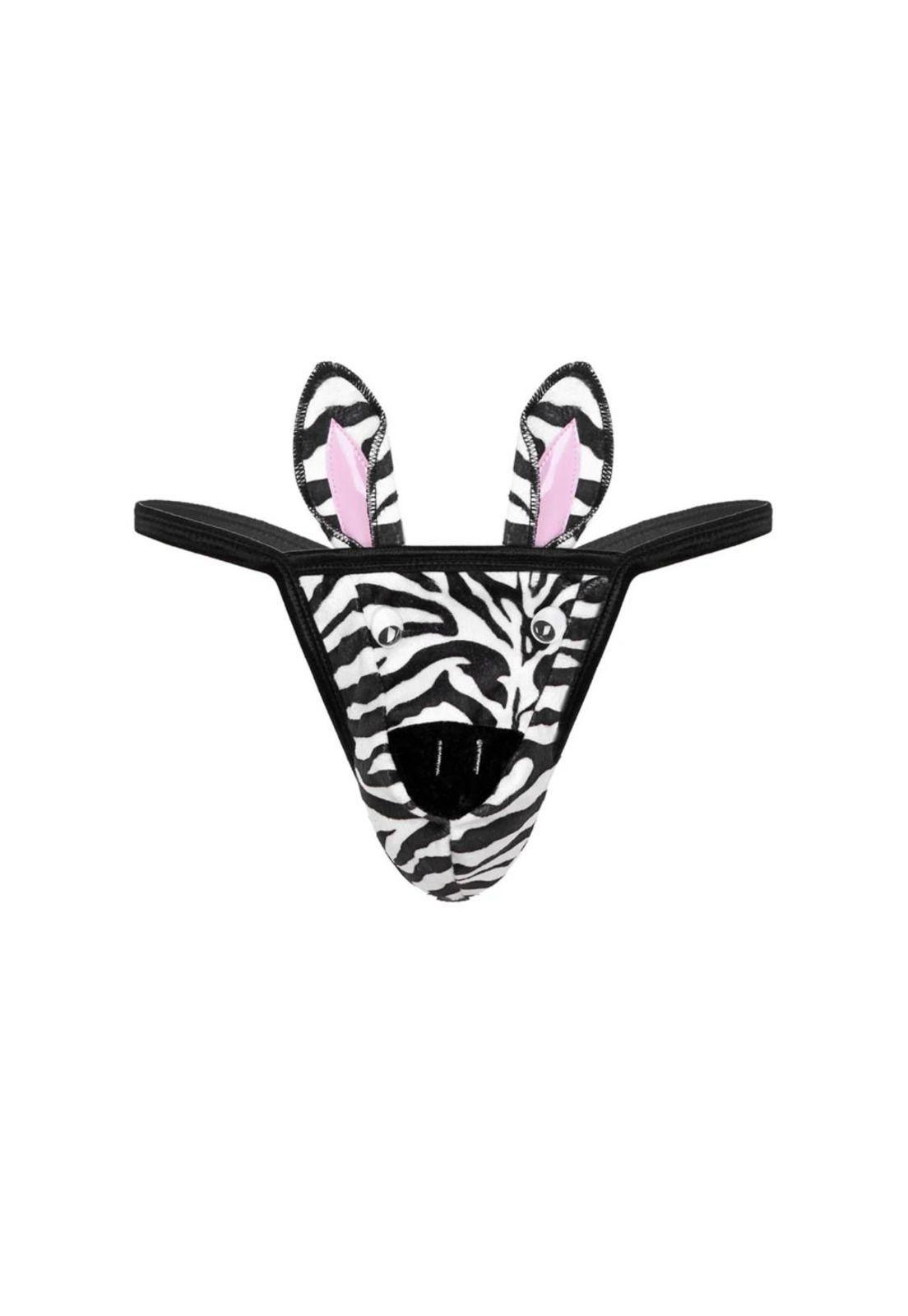 Calzoncillo de Cebra para Hombre Disfraz Tanga Erótica Sexy-3