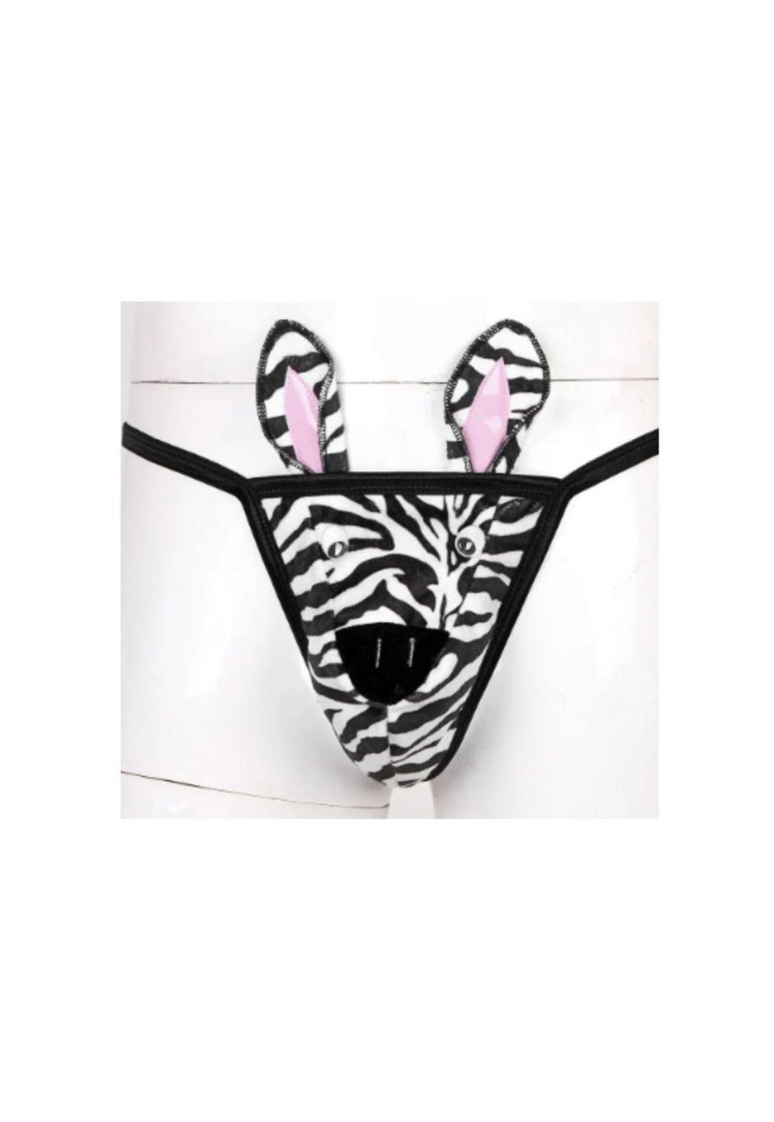 Calzoncillo de Cebra para Hombre Disfraz Tanga Erótica Sexy-4