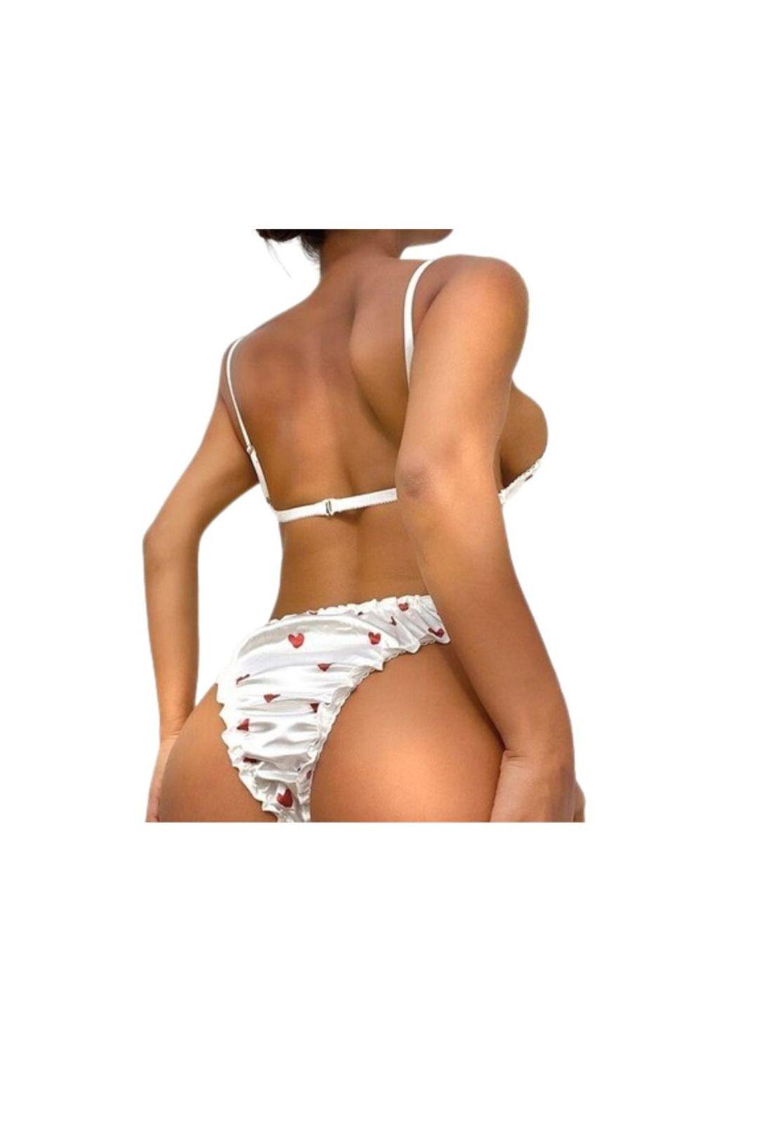 Pijama Sexy Erotica Lenceria 2pcs Con Lazo Ropa Interior-2