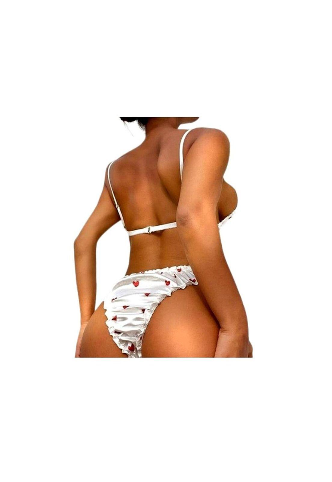 Pijama Sexy Erotica Lenceria 2pcs Con Lazo Ropa Interior-2