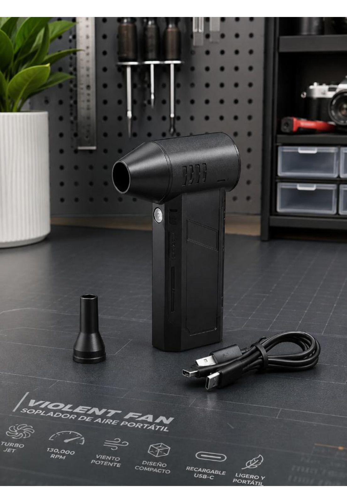 Soplador Portátil USB 200W 130000RPM 3 Velocidades-2