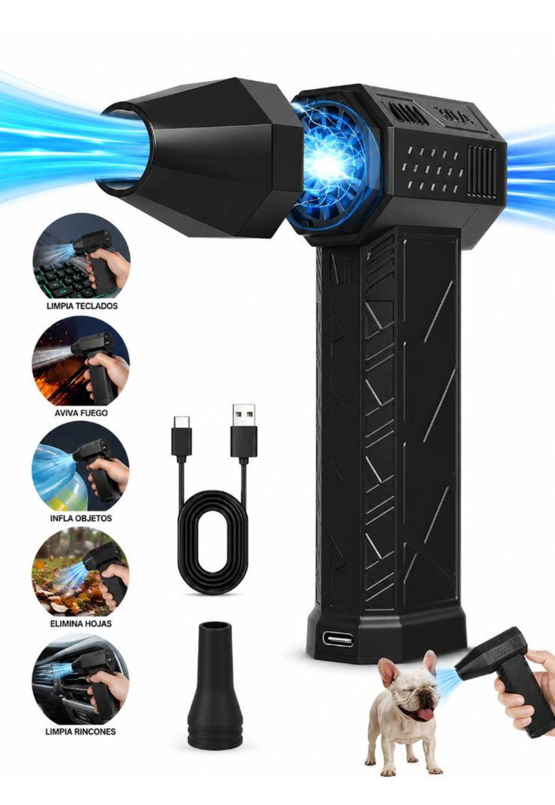 Soplador Portátil USB 200W 130000RPM 3 Velocidades-4