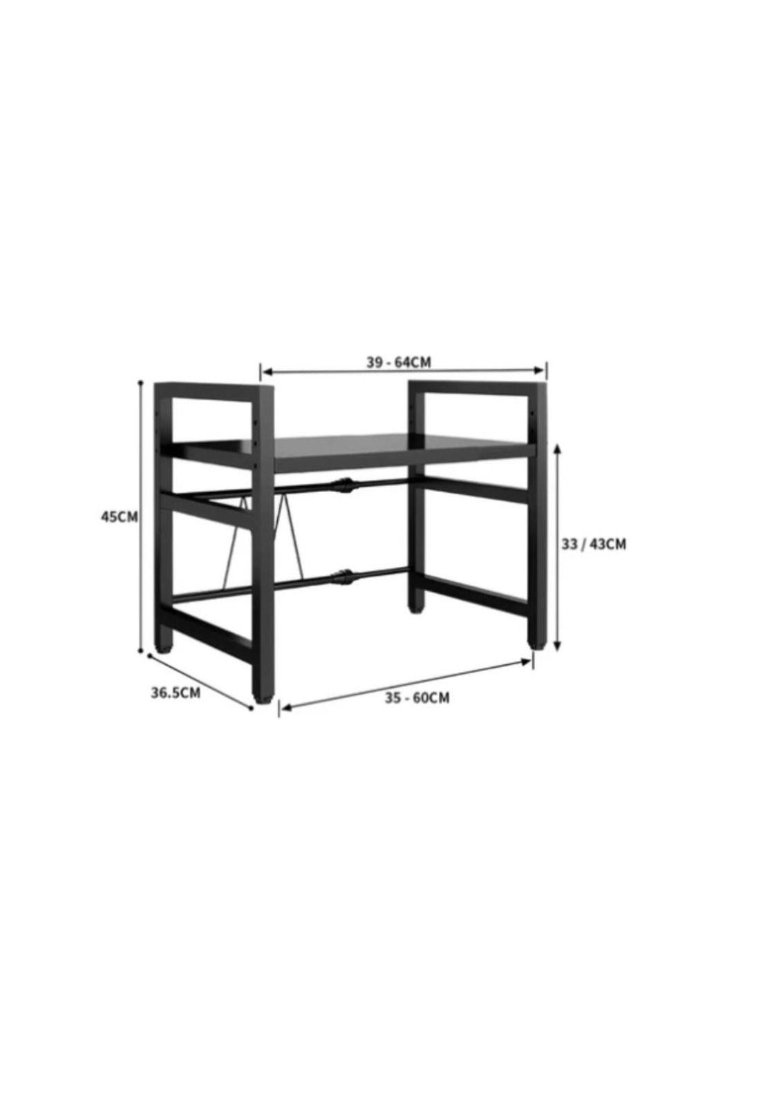 Estante Repisa Rack Extensible Microondas Cocina Ganchos-6