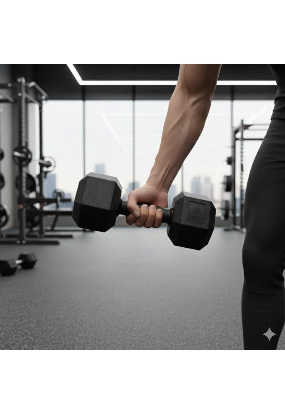 Mancuerna Hexagonal 5KG PVC Antideslizante-7