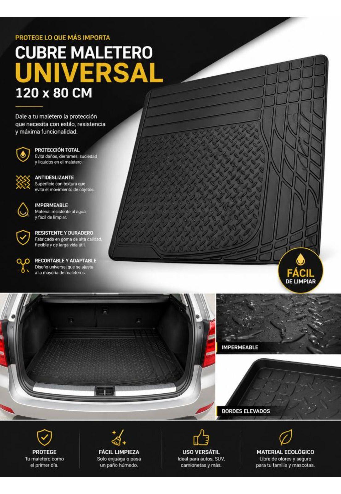Alfombra Cubre Maletero De Goma Para Autos Y Universal 120*80CM-6