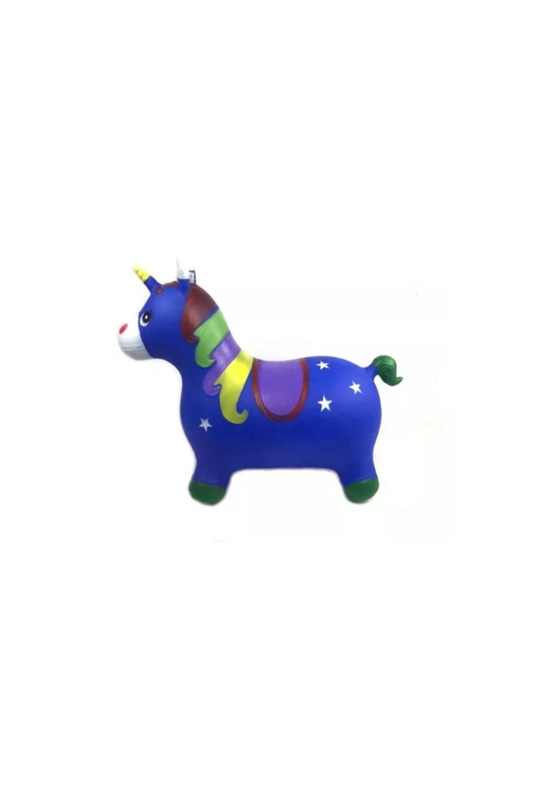 Pony Unicornio Saltarín De Goma Con Sonido Color Azul Niños-3