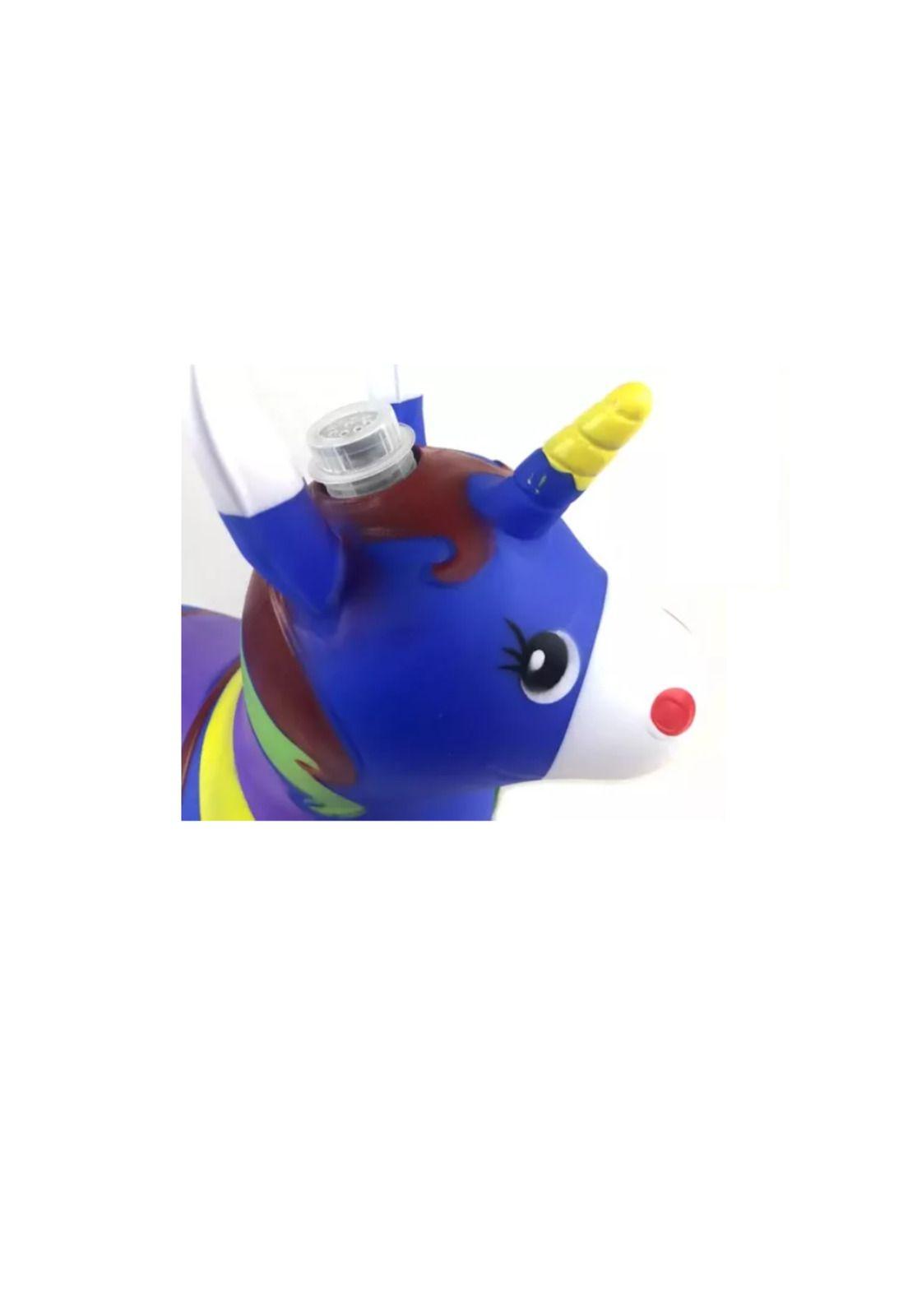 Pony Unicornio Saltarín De Goma Con Sonido Color Azul Niños-4