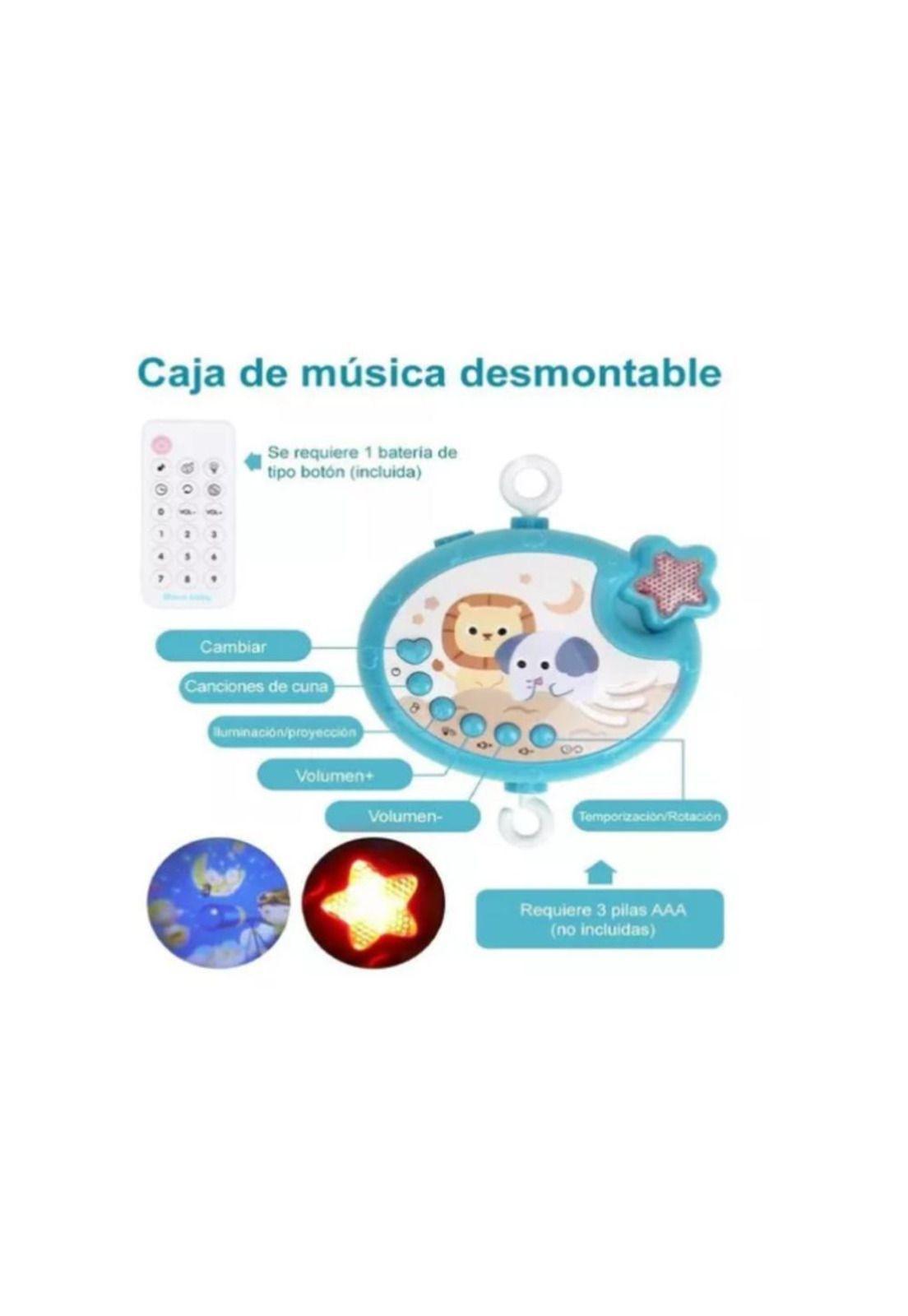 Móvil de Bebe Sonajero Musical Giratorio 360° Cuna y Coche-4