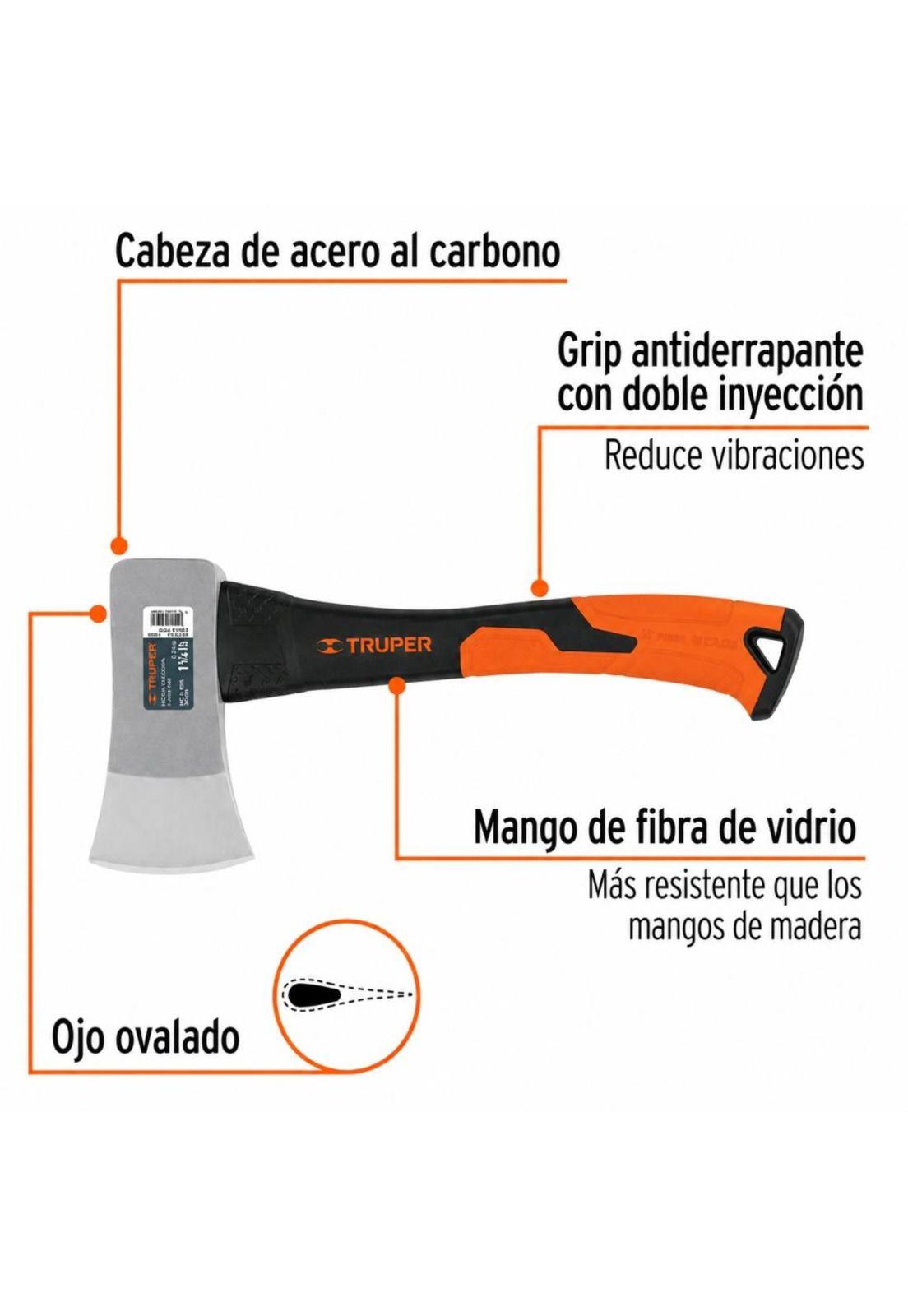 Hacha Cazador 14 Mgo Fibra De Vidrio Truper Hc-1-1/4f-2