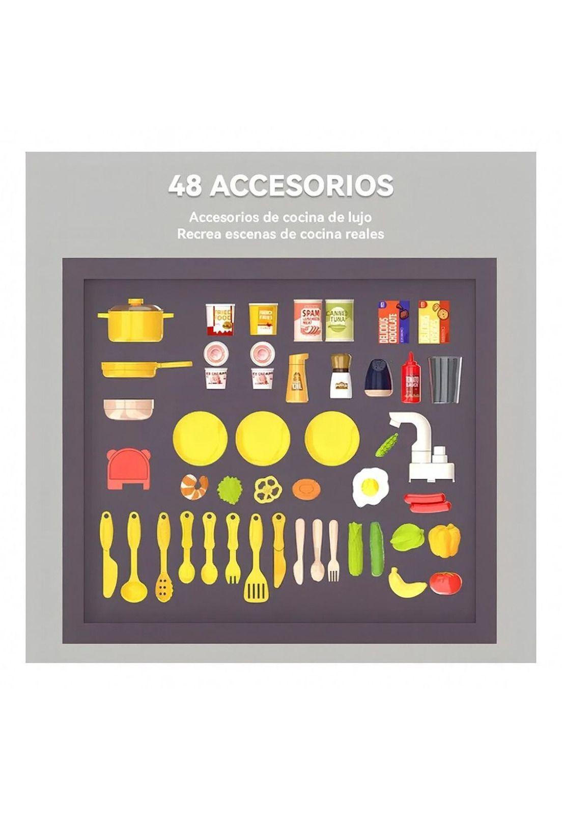 Cocina Infantil Grande 50pcs con Spray y Sonidos-6