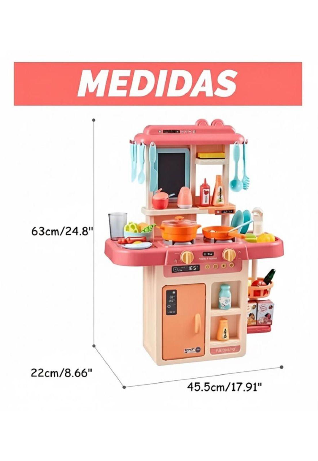 Cocina Infantil Grande 50pcs con Spray y Sonidos-8