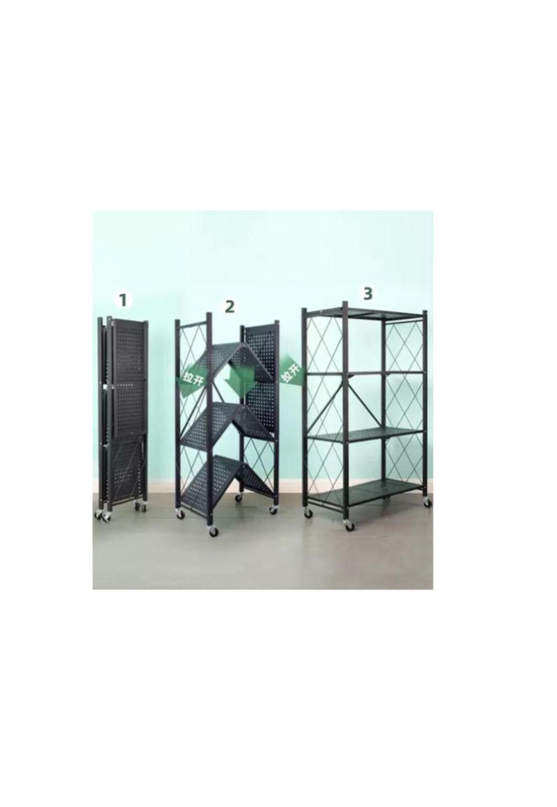 Estante Plegable Con Ruedas Multiuso Almacén Acero 5 Niveles-3